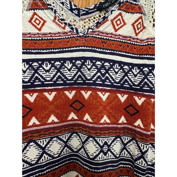 Rue 21 NWT western boho tank with knit back size L - Picture 4 of 5